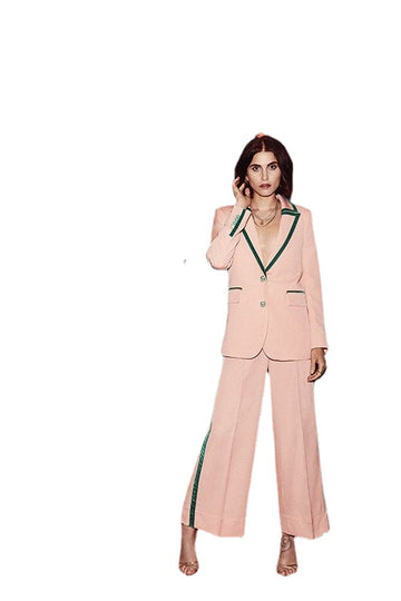 Leisure Women Pants Suits High Waist Mother of the Bride Tuxedos Work Coat Blazer Office Lady 2 Pieces