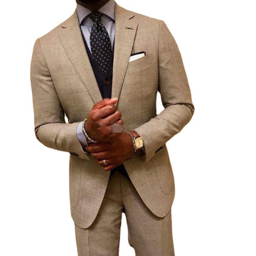 Smoking de marié sur mesure à revers cranté, costume à un bouton pour homme, mariage/bal/dîner, blazer pour meilleur homme (veste + pantalon + cravate + gilet)
