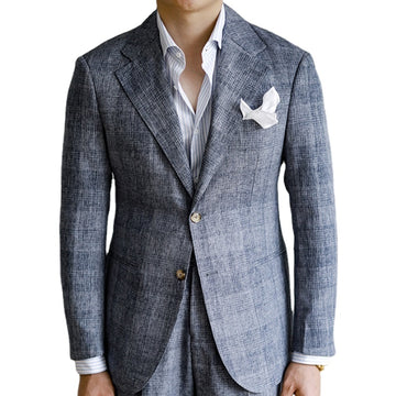 Costume de mariage pour homme, costume formel décontracté à simple boutonnage, 2 pièces, costume de bureau, de fête, de bal