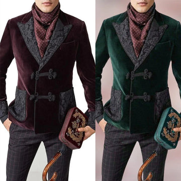 Trajes de hombre de una pieza, abrigo de negocios vintage, esmóquines de boda personalizados, novedad de otoño