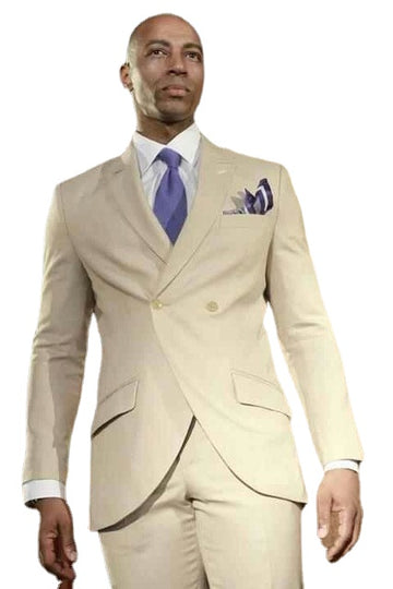 Casual Khaki Wedding Tuxedos 2Pieces(Jacket+Pants+Tie) Custom Made Men Suit