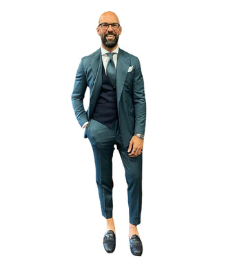 Smoking de mariage croisé pour homme, coupe slim, tenue de marié, soirée d'affaires, bal de promo, blazer (veste + pantalon)