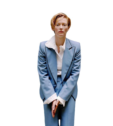 Costume bleu pour femme, ensemble 2 pièces pour mère de la mariée, tenue de soirée ample, smoking formel