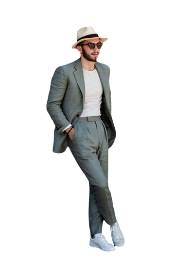 Costume de loisirs d'été pour homme, costume à un bouton, marié, meilleur homme, manteau, blazer, smoking, sur mesure, 2 pièces