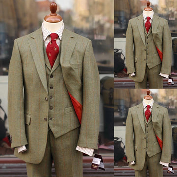 Costumes de mariage d'automne pour hommes, smokings à revers crantés, coupe slim, tenue de marié, bureau, 3 pièces, veste, pantalon et gilet, personnalisables