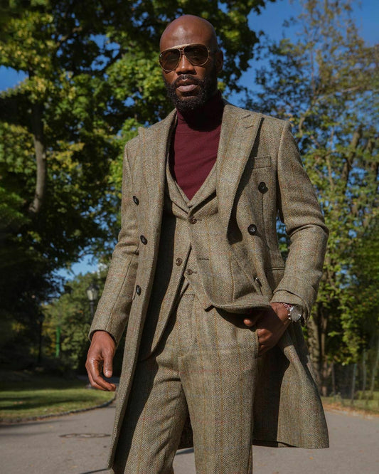 Trajes de negocios para hombre, esmoquin ajustado, chaqueta, abrigo, 4 piezas, a medida, blazer, chaleco, abrigo, pantalones, novio, boda, graduación, formal, a medida.