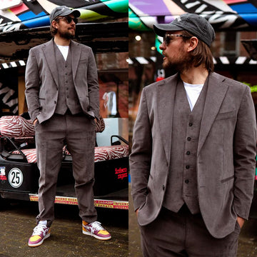 Classic Brown Mens Suit Single Breasted Tailor-Made Three-Pieces Jacket Vest Pants Designer Groom Formal Occasion Costume Made