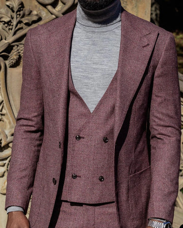 Classic Handsome Men's Suit Three-Piece Jacket Vest and Pants Formal Occasion Mature Style Simple Atmosphere Designer