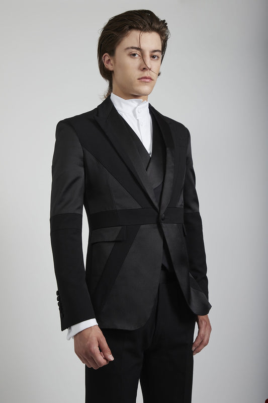 Classic Slim Fit Wedding Men Suits Gentleman Tailor-Made Groom 3-Pieces Graduation Formal Occasions Party Singer Costume Made