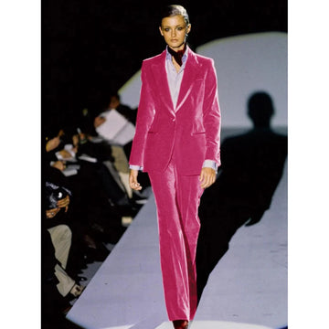 Ensemble 2 pièces pour femme, veste en velours et pantalon, tenue décontractée pour les déplacements quotidiens, ensemble pantalon pour femme