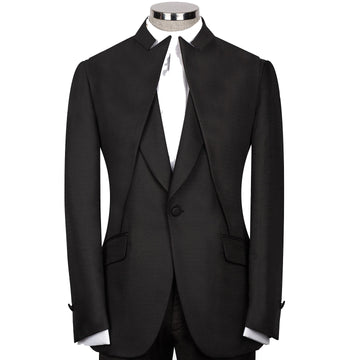 Traje de boda de diseño de moda para hombre, nuevo, cuello alto, caballero, a medida, para novio, 2 piezas, ocasiones formales, cantante, personalizado.