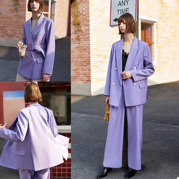 Trajes de moda para jóvenes con solapas de pico, chaqueta holgada cruzada, blazer informal de graduación hecho a medida, conjunto de 2 piezas