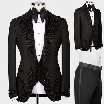 Trajes de boda de lujo para hombre, esmoquin de solapa con muescas, corte entallado, un botón, para novio, para fiesta de noche, a medida, 2 piezas, chaqueta y pantalón