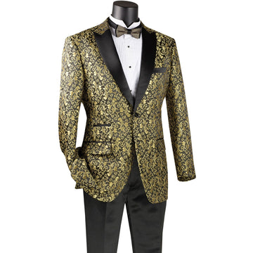 Traje de novio para boda, graduación, fiesta, esmoquin formal de dos botones dorados, 2 piezas, blazer y pantalones, hecho a medida