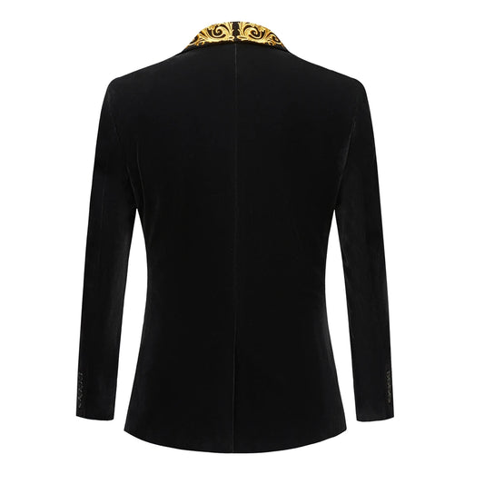 Costumes pour hommes brodés à revers châle, smokings de mariage pour marié, blazers de bal pour hommes, coupe cintrée, costume de bal pour photo, smoking de fête