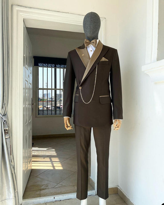 Costume homme moderne 2 pièces blazer pantalon satin revers pointu un bouton mariage marié appliques costume formel sur mesure homme