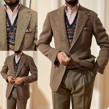 Nuevo diseño, esmoquin vintage para hombre, elegante blazer formal clásico para boda, fiesta, graduación, chaqueta informal de uso diario, abrigo de 1 pieza