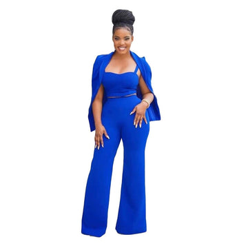 Plus Size Women Blazer Suits Power Slim Fit Stretchy Evening Party Robe Outfit Wedding Wear 2 Pieces