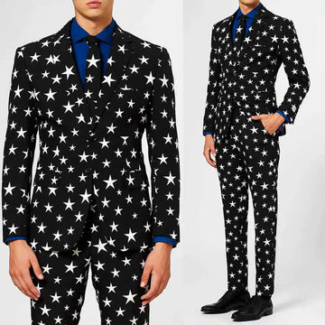 Elegant Men's Suits 2 Pieces Blazer Pants Single Breasted Lapel Slim Fit Tuxedo Party Prom Custom Made Plus Size