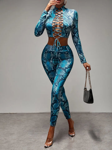 Women's Clothing Fashion Sexy Braided Lace Long Sleeved Suit Pants