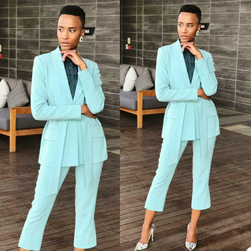 Robes simples pour femmes, veste classique décontractée à revers châle avec ceinture, robe de soirée quotidienne sur mesure, ensembles 2 pièces