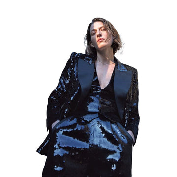 Sparkly Sequined Long Mother of the Bride Pants Suits Women Business Formal Officewear 3 Piece Sets Office Uniform