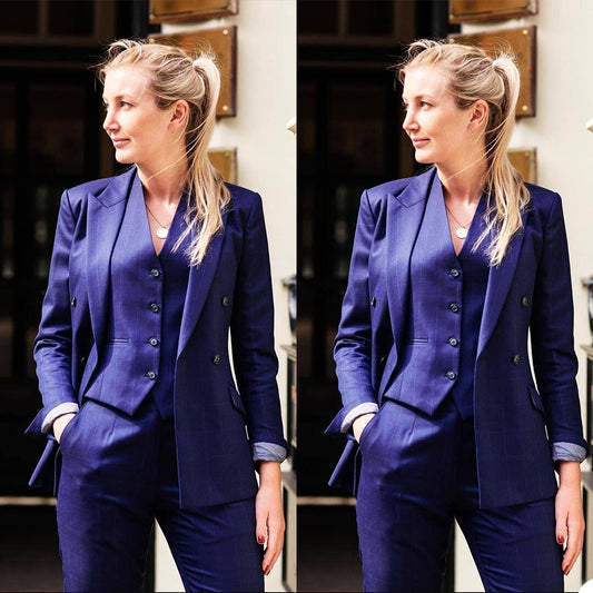 Ensemble blazer 3 pièces à carreaux et carreaux, manches longues, pantalon, tenue de soirée, mariage, veste formelle