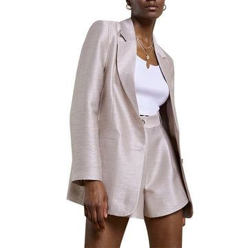 Satin 2 Pieces Women Suits Set Blazer+Short Pants Designer Formal Party Prom Gown Office Lady Loose Jacket Custom Made