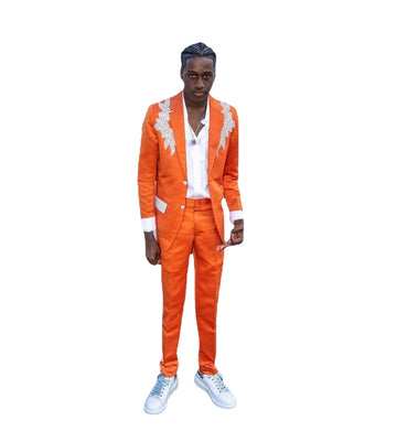 Costume 2 pièces blanc pour homme, grande taille, blazer, smoking, bal de promo, soirée, pantalon, manteau