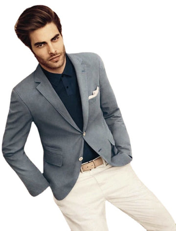 Custom Made Grey Casual Outfit Wedding Suits For Men Tuxedo Groom Jacket 2 Pieces