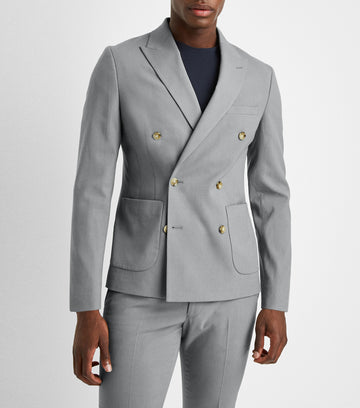 Traje formal de 2 piezas para hombre, de corte regular, de lana, color beige y café, para graduación, con chaqueta y pantalones para padrinos de boda.