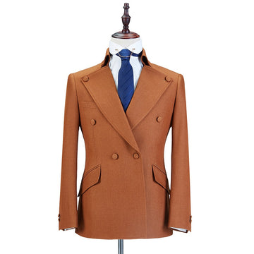 Button-Up Business Men's Suits 2 Pieces