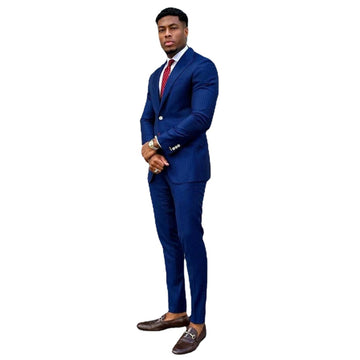 Costume de mariage pour marié, coupe slim, un bouton, manteau, pantalon, smoking, revers cranté, Terno Completo, sur mesure