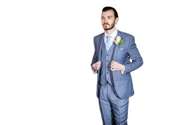 Men Suits Peaked Lapel Jacket Slim Fit Suits Homme Groom Wedding Suit 3 Pieces (Blazer+Pant+Vest)