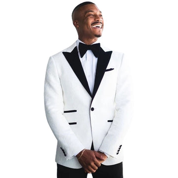 Slim Fit Wedding Tuxedo for Groom Peak Lapel Formal Men Suits Prom Party Blazer 2 Pieces Man Suit Jacket with Pants