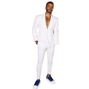 Groom Prom Party Custom Made Blazer Tuxedos Wedding Slim Fit Men Suits 2 Pieces Jacket+Pant