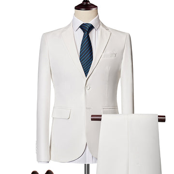 Ensembles blazers et pantalons pour marié, robe de mariée, costumes pour hommes, ensemble décontracté d'affaires 2 pièces, veste, manteau et pantalon
