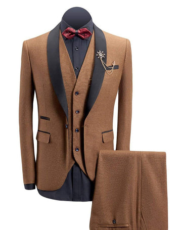 Custom Made Slim Fit Wedding Prom Party Men Suits Set 3 Pieces(Jacket+Pant+Vest) Groom Tuxedos Blazer Outfits