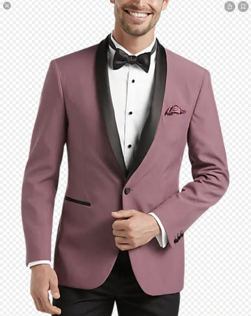 Trajes de hombre rojo vino con solapa chal negro, esmoquin de boda de un botón, traje de novio para graduación, blazer ajustado, chaqueta y pantalón