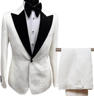 Traje colorido para hombre, 2 piezas, corte entallado, estampado, chaqueta de novio, esmoquin para boda, noche (blazer + pantalón)