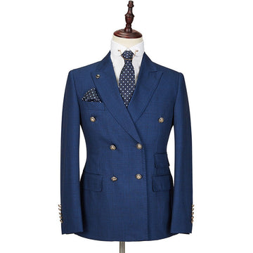 Conjunto de traje de negocios con estampado de cuadros para hombre