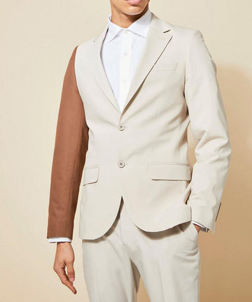Modern Men Suit Tailor-Made 2 Pieces Blazer Pants Tuxedo Single Breasted Spliced Business Wedding Groom Prom Tailored