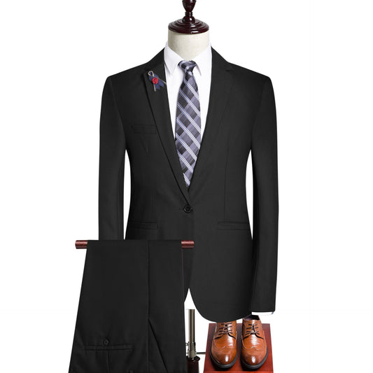 Slim Fit Groom Wedding Suit One Button Blazer
