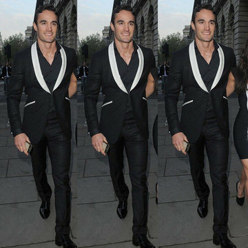 Summer Beach Men Suits Slim Fit Two Button Wedding Tuxedos Business Prom Party Blazer Jacket (Jacket+Pants)