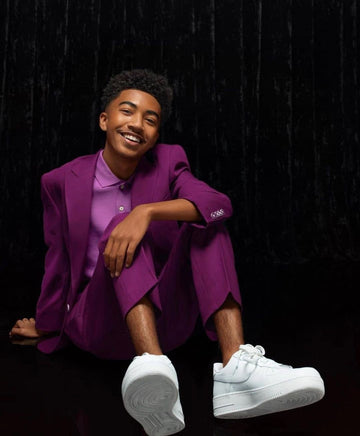 Wedding Dress Purple One Button Jacket Set Slim Fit 2 Piece Tuxedo Custome Color And Size Business Casual
