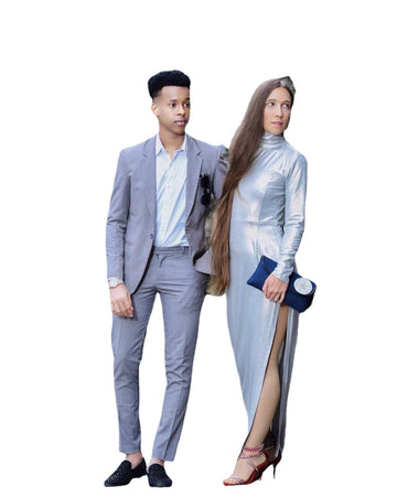 Esmoquin de boda gris claro para hombre, con un botón y solapa de pico, ideal para negocios, fiestas de graduación, el mejor traje de chaqueta (chaqueta + pantalón)