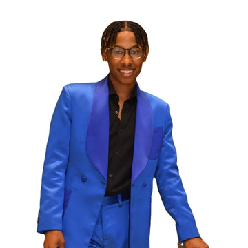 Costume homme avec ceinture, sur mesure, 2 pièces, blazer, pantalon, un bouton, revers transparent, satin, affaires, mariage, marié, sur mesure