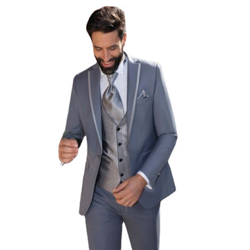 Men's 3 Pieces Suits Custom Made Terno Slim Groom Custom Wedding Men Suit (Jacket+Pant+Vest)