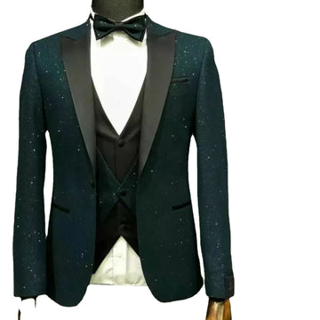 Traje de boda para hombre, corte entallado, personalizado, talla grande, un botón, vestido de lujo, traje de caballero, conjunto de 3 piezas