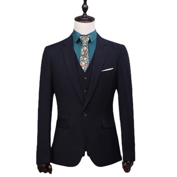 3 Pieces Men Suits Slim Fit Notched Lapel Formal Best Man Suit Wedding Tuxedos Men (Jacket+Vest+Pants) Terno
